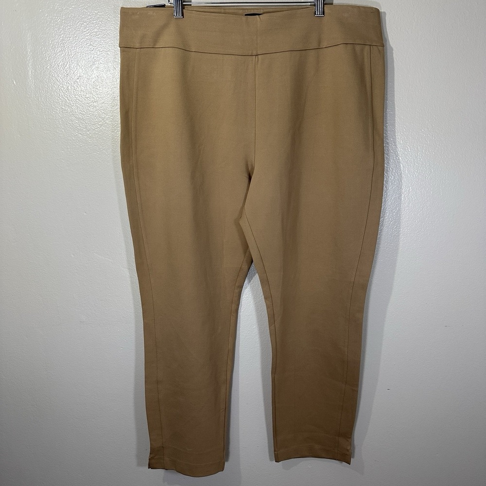 NWT Express Women's XXL Columnist Skinny Ankle Pants Pull On Pants Tan High Rise